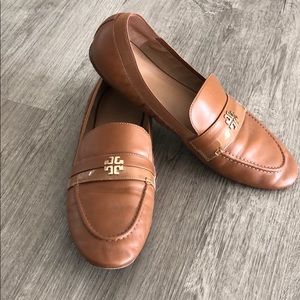 Tory Burch Brown Leather Loafers